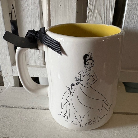 Rae Dunn White and Yellow Accent Mug Princess and the Frog - Picture 3 of 3
